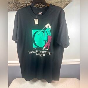 1992 Golf Tee Extra Large Black Cotton
